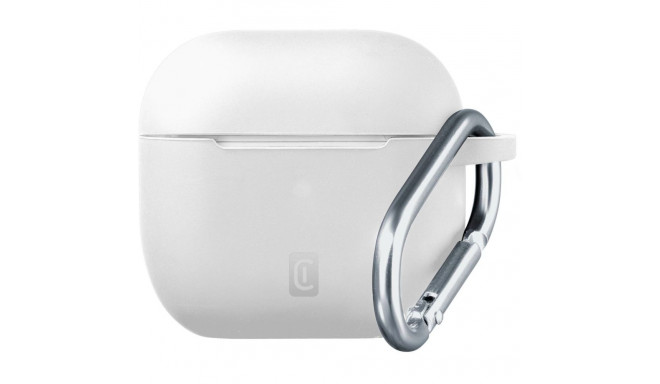 Airpods 4 laadimiskarbiümbris Cellular Line Bounce, silikoon, valge