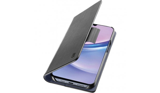 Kaardivahega mobiiliümbris Cellular Line Galaxy A16 Wallet Book Case, must