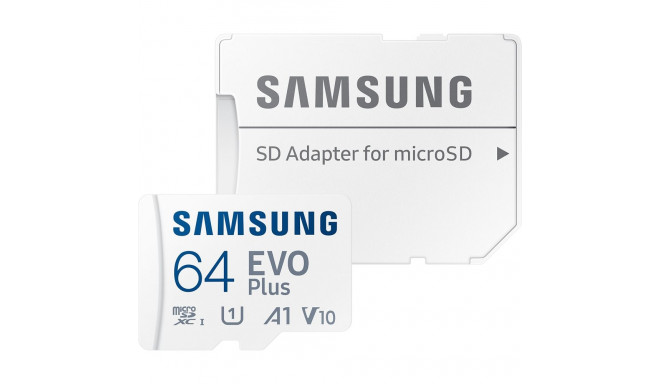 Mälukaart Samsung 64GB EVO Plus microSD+adapter