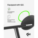 Belkin BoostCharge Pro 3-in-1 Qi2 juhtmevaba laadimisjaam MagSafega, must