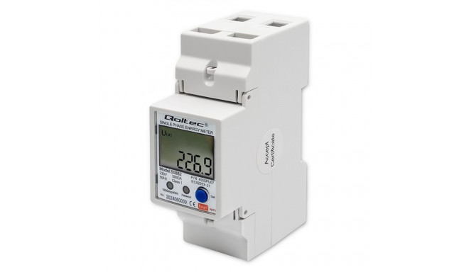 Single phase meter for DIN rail 230V LCD WiFi