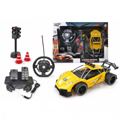 Car R/C with steeing wheel and pedals