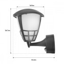 Outdoor wall lamp with motion sensor MCE518GR