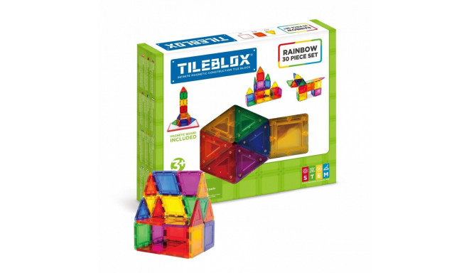 Magnetic blocks Tileblox Rainbow set with magnetic board