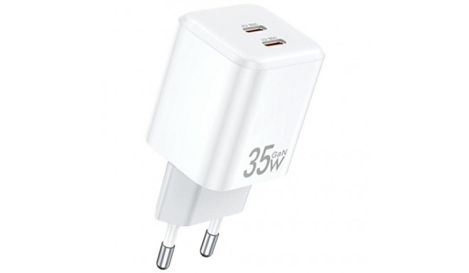 Charger GaN 35W 2xUSB-C PD65 white