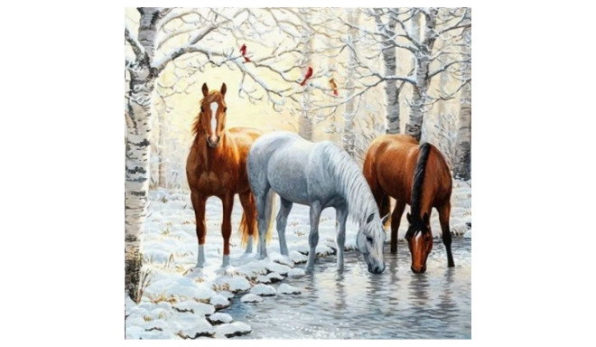 Diamond mosaic - Horses in Winter