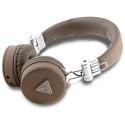 GUESS wireless headphones bluetooth ENC GUBH70PGTSPSW (Grained Classic Round Shape) brown