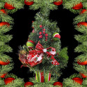 Decorative Christmas tree for desk 50 cm RC-K-432 green