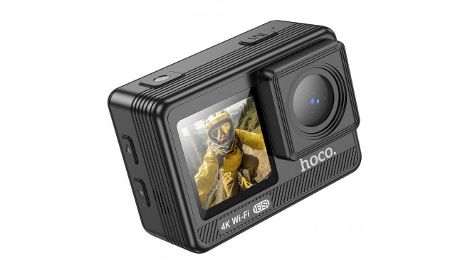 HOCO sports camera with digital displays 1,3" + 2" anti-shake IPS 4K DV102 black