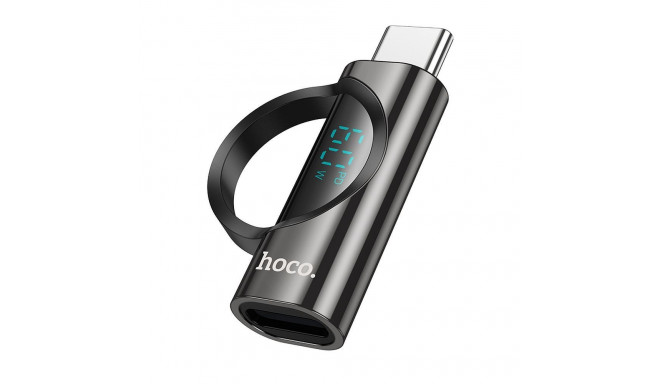 Adapter USB C to Lightning Hoco 3A 60W with display UA32A black