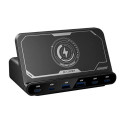 Blitzwolf BW-S27 160W, 2xUSB-A, 4xUSB-C, 15W wireless charger (black)