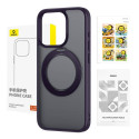 Phone Case Baseus SkyRing Magnetic with Stand for iP 14 Pro Max + tempered-glass and cleaning kit (p