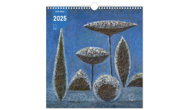 Seinakalender- Eesti kunst ART (330x345mm), kahe spiraaliga 2025a.