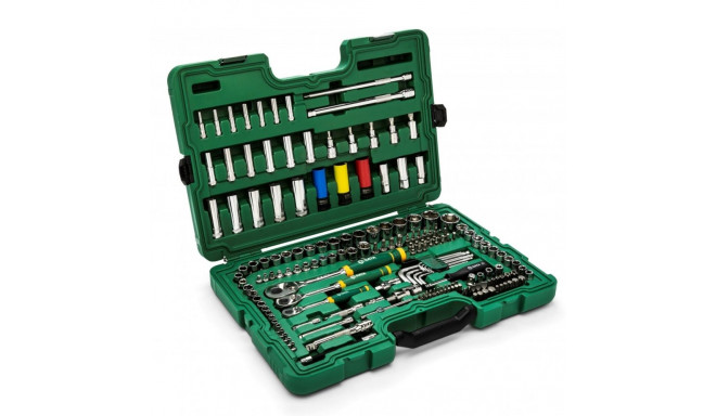 180-osa padruni komplekt 1/4" + 3/8" + 1/2"