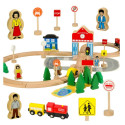 RoGer Wooden station with train and accessories 50pcs.