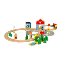 RoGer Wooden station with train and accessories 50pcs.