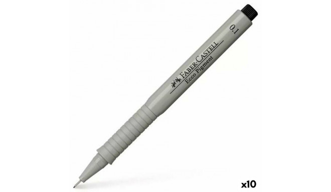 Marķieris Faber-Castell Ecco Pigment 0,1 mm Melns (10 gb.)