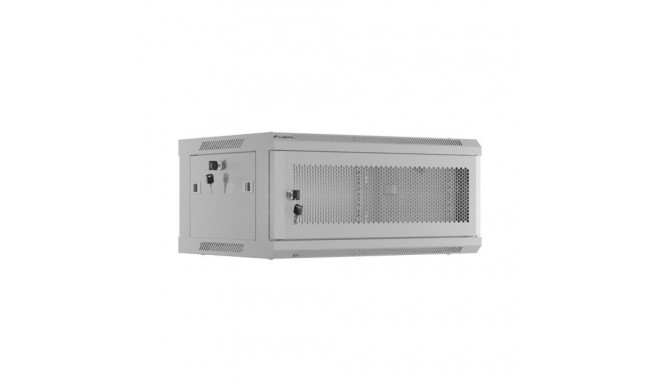 RACK CABINET 19" WALL-MOUNT 4U/600X450 WITH PERFORATED DOOR GREY LANBERG (FLAT PACK)