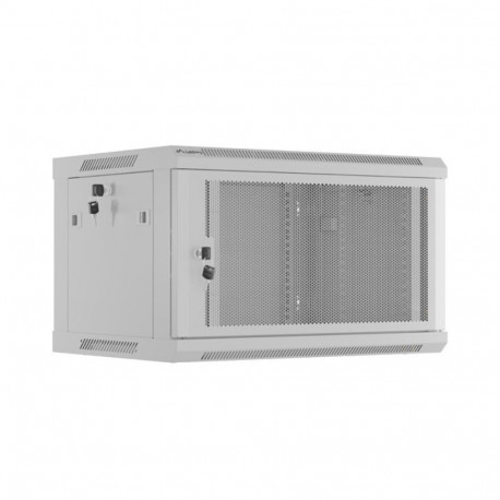 Lanberg rack-kapp 19" seinale paigaldatav 6U/600x450 lamepakendis perforeeritud uksega, hall