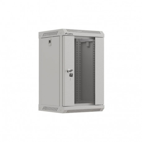 RACK CABINET 10" WALL-MOUNT 9U/300X300 (FLAT PACK) WITH GLASS DOOR GREY LANBERG