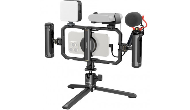 SmallRig 4704 All in One Video Kit For Smartphone Creators with Audio and Lighting System Full Quick