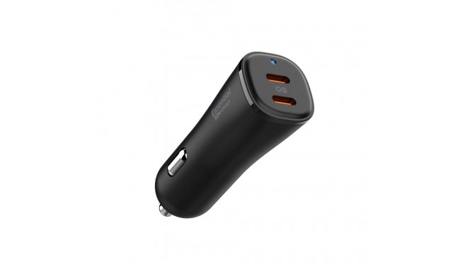 Autolaadija adapter ArcStation Essential 50W, 2 x USB-C, must, Spigen