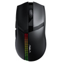 Aula F813 2in1 RGB Gamin 2.4G Wireless + USB Wired Mouse 7 button 800-4800dpi with battery Black