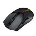 Aula F813 2in1 RGB Gamin 2.4G Wireless + USB Wired Mouse 7 button 800-4800dpi with battery Black