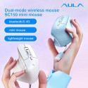 Aula SC150 Супер Мини 2в1 Беспроводная / Bluetooth + USB Проводная мышь с аккумулятором Черный