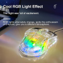 Aula S80 Multi-Color backlight Wired Gaming Optical mouse 7 buttons 1200-7200dpi with Transparent bo