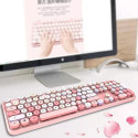 MOFII Sweet Wireless 2.4G Full Layout Keyboard & Optical Mouse Rose with desig multi color buttons