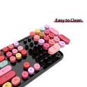 MOFII Sweet Wireless 2.4G Full Layout Keyboard & Optical Mouse Rose with desig multi color buttons