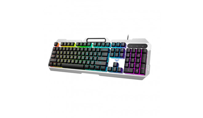 Aula F2023 Aula RGB Metall Membrani Klaviatuur USB Kaabeldatud Klaviatuur 1.6m 104 Võtme EN / RUS Hõ