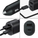 Samsung EP-L5300XBE 60W Ülitõhus Auto Laadija 45W USB-C / 15W USB + USB-C 1m Kaabel Must (Blister)