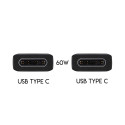 Samsung EP-DG977BBE 60W 5A Üli Kiire USB-C to USB-C 2.0 Andme- ja Laadimiskaabel 1m Must (OEM)