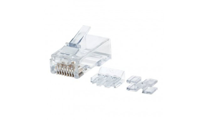 INTELLINET Cat6a RJ45 modulaarsed pistikud UTP tahketele juhtmetele, 3-haruline, 80 pistikut purgis