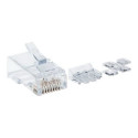 INTELLINET Cat6a RJ45 Modular Plugs UTP 3-prong for solid wire 80 plugs in jar