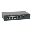 INTELLINET 5-Port PoE+ Gigabit Switch Desktop PoE Passthrough 4 x PSE PoE ports 1 x PD PoE port IEEE