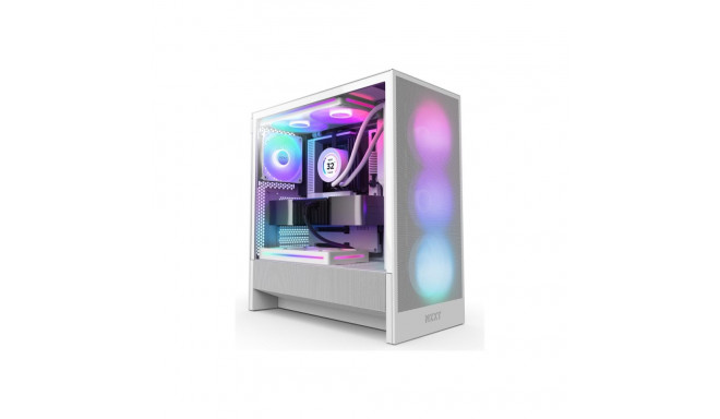 NZXT Arvutikorpus H5 Flow RGB 2024 Midi Tower Valge