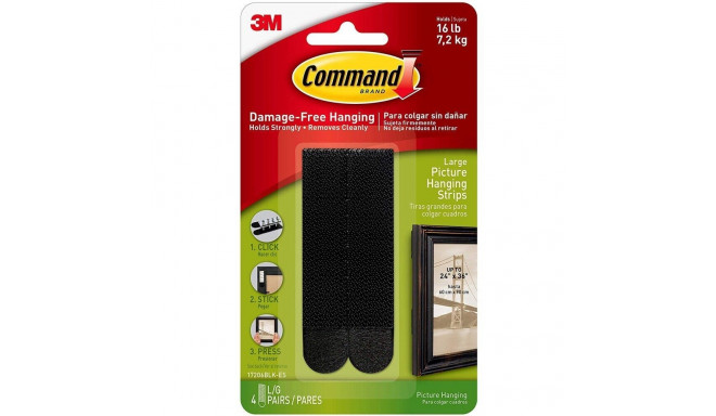 Pildikinnitusribad 3M COMMAND 17206BLK L suurus must, 7,2kg