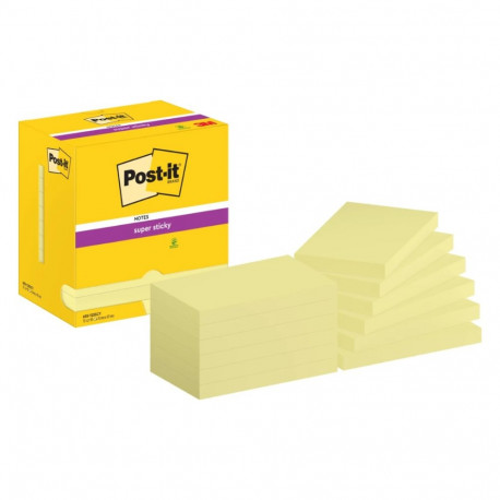 Märkmepaber 76x127mm POST-IT 655 kollane 12x90 lehte