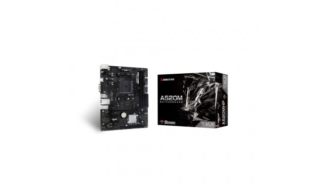 Mainboard|BIOSTAR|AMD A520|SAM4|Micro-ATX|Memory DDR4|Memory slots 2|2xPCI-Express 3.0 1x|1xPCI-Expr