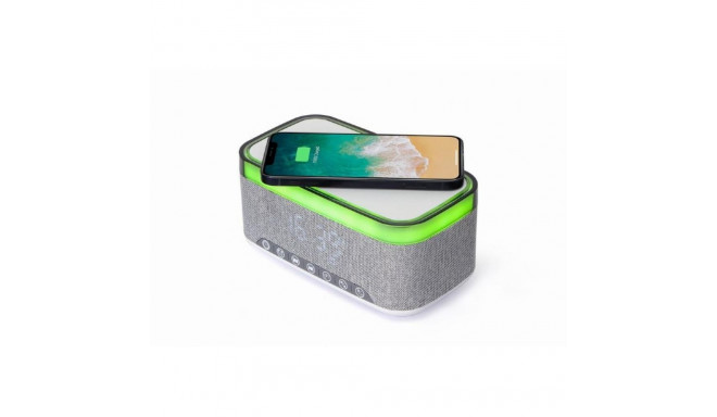 MOBILE CHARGER WRL&ALARM CLOCK/DAC-SPKBT-QC15-GR GEMBIRD