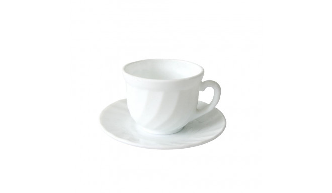 CUP COFFEE 190ML WITH 13.8CM SAUCER WHIT