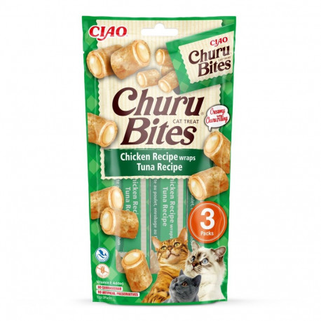 Cat Treats - Inaba Churu Bites Tuna With Chicken 3x10g