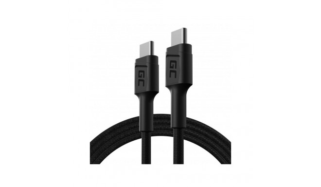 USB Cable - Green Cell KABGC30 USB 2.0 1.2m USB C Black
