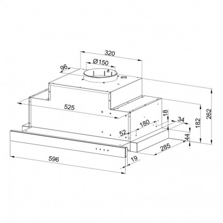 Kitchen Fan - Maan Corona Bis 60 635 M3/h Black