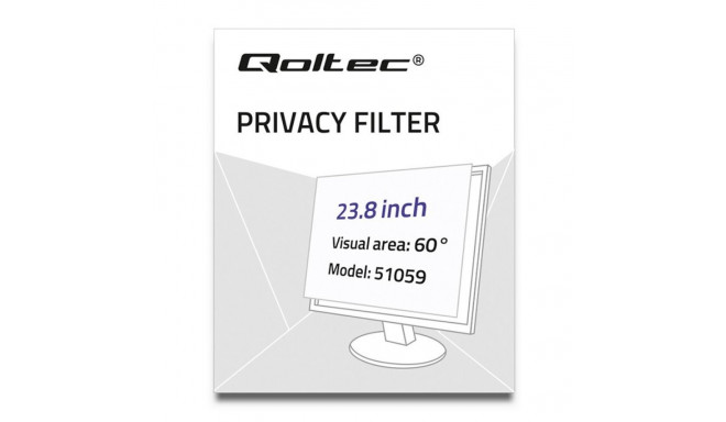 Display Filter - Qoltec 60.5 Cm, Silver