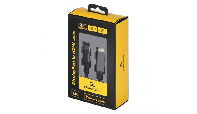 Video Cable Adapter - Gembird Cc-dp-hdmi-4k-6 1.8m DisplayPort HDMI Bl