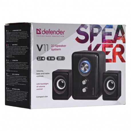 Computer Speakers - Defender V11 2.1 11w Usb, Black